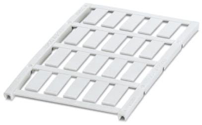 PHOENIX CONTACT-0825507 Étiquettes Snap-in markers, Sheet, white, unlabeled, can be labeled with BLUEMARK ID COLOR, BLUEMARK ID,BLUEMARK CLED, PLOTMARK, CMS-P1-PLOTTER, mounting type snapped into marker carrier, lettering field size 21 x 8 mm