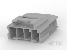 TE Connectivity-5-1971771-4 Einzeladersteckverbinder, Gehäuse Conn Housing RCP 4 POS 6mm Crimp ST Cable Mount Light Gray Carton