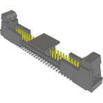Conn Ejector Header HDR 50 POS 1.27mm Solder ST Top Entry SMD TIGER CLAW™ Tube