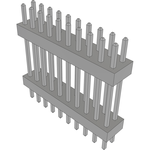 Conn Board Stacker HDR 20 POS 2mm Solder ST Top Entry Thru-Hole Bulk