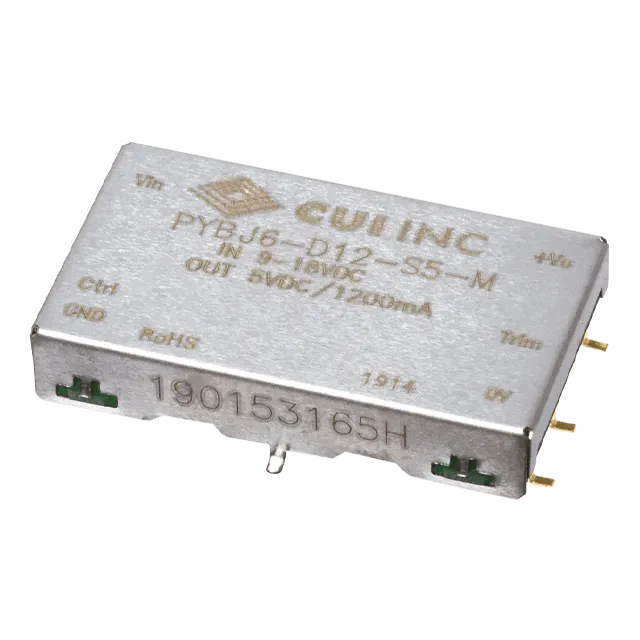 CUI Inc-PYBJ6-D24-S5-M DC/DC-Wandler und Spannungsreglermodul Module DC-DC 24VIN 1-OUT 5V 1.2A 6W 6-Pin SMD Module Carton