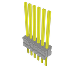 Conn Unshrouded Header HDR 6 POS 1.27mm Solder ST Top Entry Thru-Hole Bulk