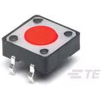 TE Connectivity-1571139-1 Tastschalter Switch Tactile OFF (ON) SPST Round Button PC Pins 0.05A 24VDC 2.55N Thru-Hole Loose