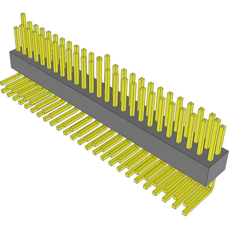 Samtec-HPT-125-01-L-D-RA Connector Headers and PCB Receptacles Conn Unshrouded Header HDR 50 POS 1.27mm Solder RA Side Entry Thru-Hole Tube