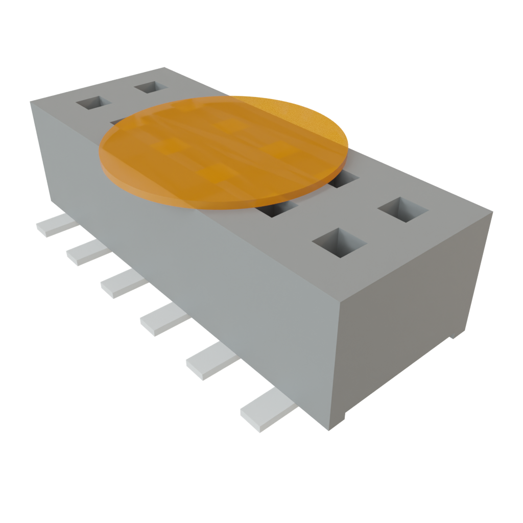 Samtec-CLP-106-02-L-D-A-K-TR Steckverbinderleisten und Leiterplattenbuchsen Conn Socket Strip SKT 12 POS 1.27mm Solder ST Top Entry SMD TIGER CLAW™ T/R