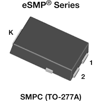 Vishay-V12PM6HM3/H Gleichrichter Diode Schottky 60V 12A 3-Pin(2+Tab) SMPC T/R Automotive AEC-Q101