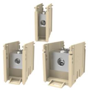 BURNDY-BDBLCS6V3 Steckverbinder, Klemmenblöcke Distribution Block, Three Pole Open Style 4 AWG-500 KCMIL (Run), Tap 4 AWG-500 KCMIL (Tap)