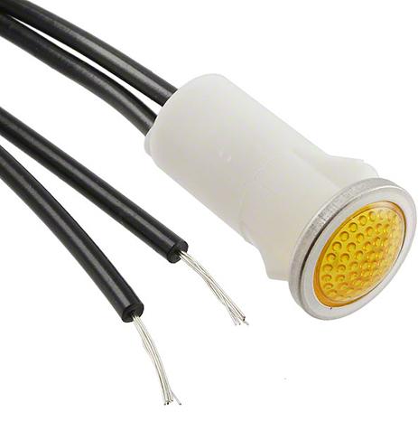 VCC (Visual Communications Company, LLC)-1030D3 Panel Mount Indicators Panel Mount Indicator Round 0.5" Neon 125V Wire AMB