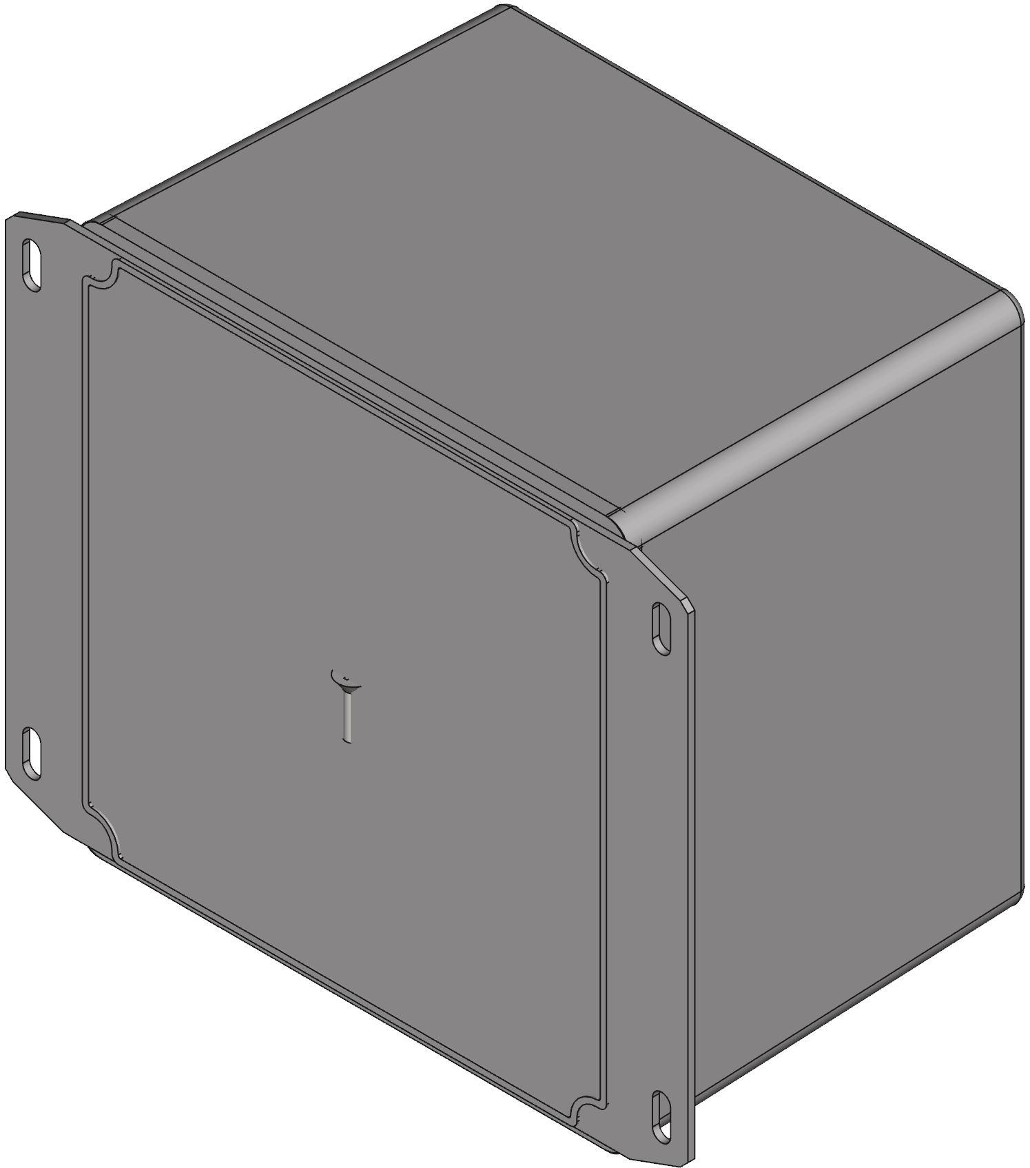 Hammond Manufacturing-1590WVFBK Cajas, compartimentos y anaqueles Black Die Cast Aluminum Flange Mount Watertight Enclosure