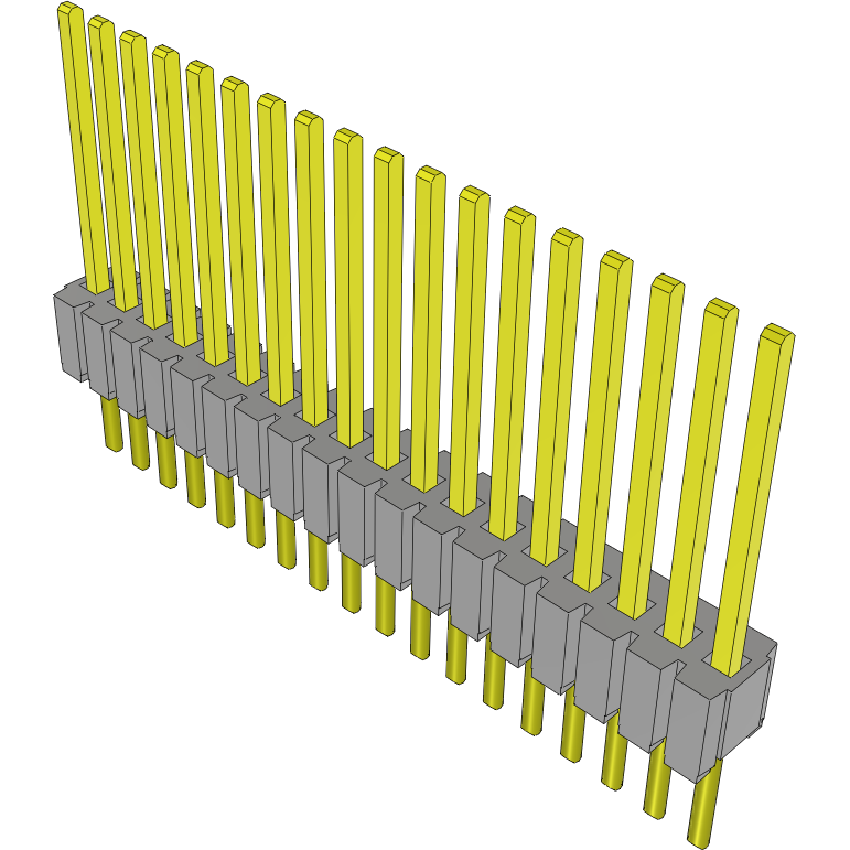 Samtec-MTMS-118-54-G-S-330 Steckverbinderleisten und Leiterplattenbuchsen Conn Unshrouded Header HDR 18 POS 1.27mm Solder ST Top Entry Thru-Hole Tube