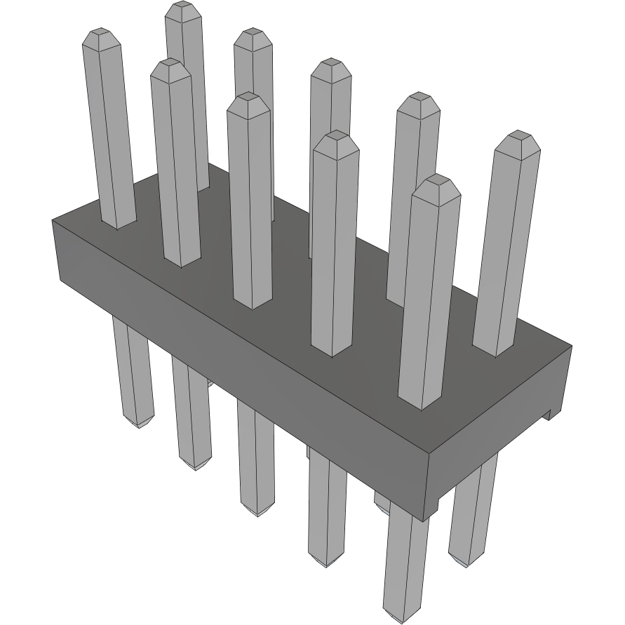 Samtec-MTMM-105-05-T-D-160 Connector Headers and PCB Receptacles Conn Unshrouded Header HDR 10 POS 2mm Solder ST Top Entry Thru-Hole Bulk