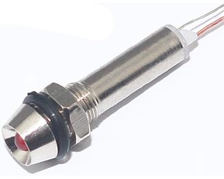 Mallory Sonalert Products-FL1M-6CJ-1-R2V Panel Mount Indicators LED Panel Mount Indicator Uni-Color Red 1500mcd 2-Pin Bulk