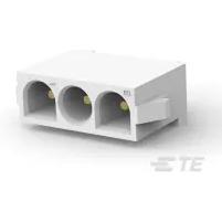 TE Connectivity-350429-4 连接器插头及 PCB 插座 Conn Wire to Board HDR 3Power POS 6.35mm Solder ST Top Entry Thru-Hole Bag