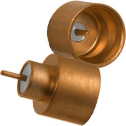 Cinch Connectivity Solutions-127-1711-601 Connector Accessories Connector Accessories SMP Hermetic Seal Feed Through Shroud Male Gold