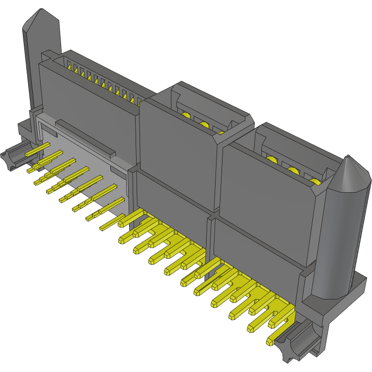 Samtec-LPHS-04-24-L-RT1-GP Piastre connettori e prese PCB Conn Extreme LPH Power Socket Assembly SKT 4Power/24Signal POS 2.5mm/1.27mm Solder RA Side Entry Thru-Hole PowerStrip™ Tray