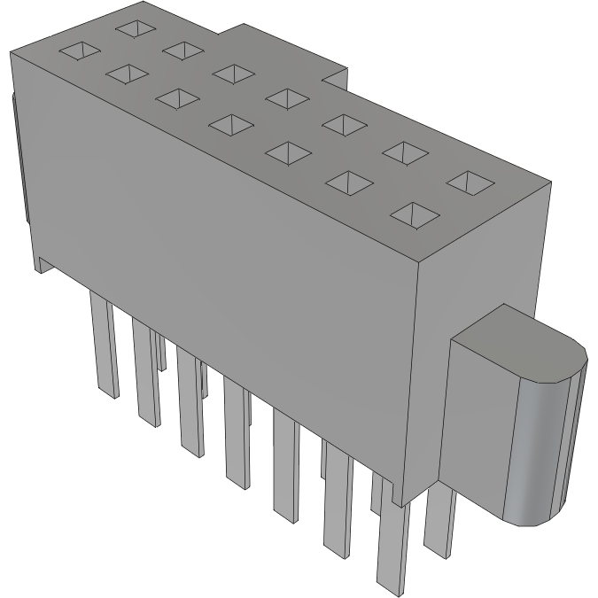 Samtec-SFML-107-T1-L-D Embases de raccordement et réceptacles PCB Conn Socket Strip SKT 14 POS 1.27mm Solder ST Thru-Hole TIGER EYE™ Tube