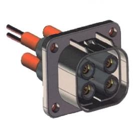 Amphenol-PL084X-41-6 Potencia del conector Conn Power RCP 4 POS ST Cable Mount 4 Terminal 1 Port