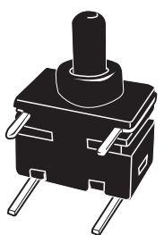 Omron-A9PS26-0011 Druckknopfschalter Switch Push Button OFF (ON) DPST Round Plunger 0.014A 28VAC 28VDC Momentary Thru-Hole PC Pins