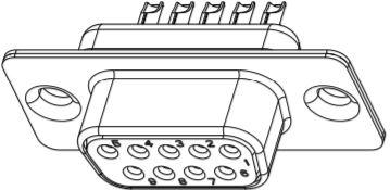 TE Connectivity-V42254A1115B250 Steckverbinder, D-Sub Conn D-Sub SKT 50 POS 1.38mm Solder Lug ST Panel Mount 50 Terminal 1 Port