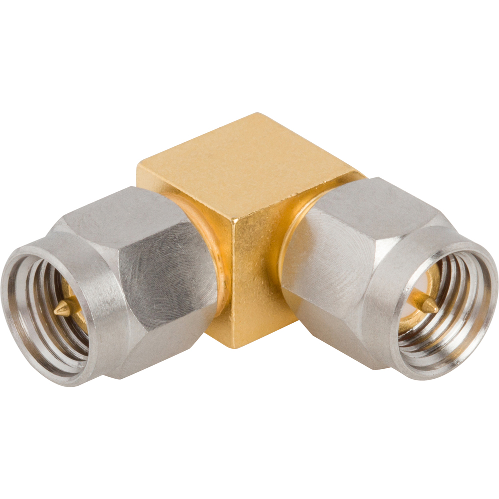Amphenol RF-AD-SMAPSMAP-2 RF-Steckverbinder Conn SMA Adapter 0Hz to 22GHz 50Ohm RA PL/PL Gold