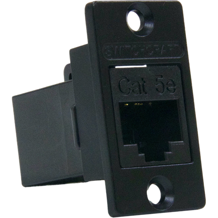 Switchcraft-NHRJ45D5EB Steckverbinder, Telefon und Telekommunikation Conn RJ-45 Adapter F/F 8/8 POS ST Panel Mount 1/1 Port Cat 5e