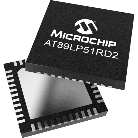 Microchip Technology-AT89LP51RD2-20MU Microcontrollers - MCUs MCU 8-bit 8051 CISC 64KB Flash 2.5V/3.3V/5V 44-Pin VQFN EP Tray