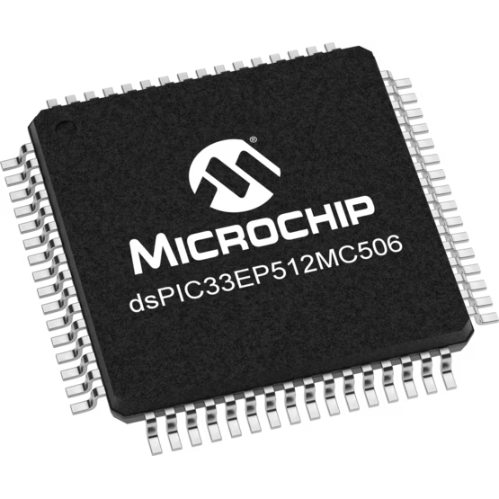 Microchip Technology-DSPIC33EP512MC506-E/PT Microcontrollers - MCUs MCU 16-bit dsPIC RISC 512KB Flash 3.3V Automotive 64-Pin TQFP Tray