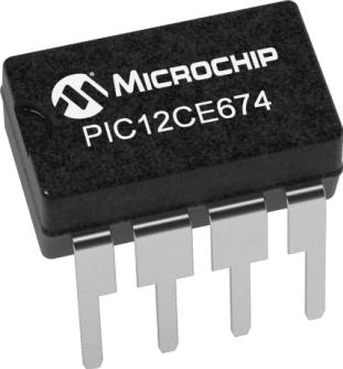 Microchip Technology-PIC12CE674-10I/P Microcontrollers - MCUs MCU 8-bit PIC RISC 3.5KB EPROM 3.3V/5V 8-Pin PDIP Tube