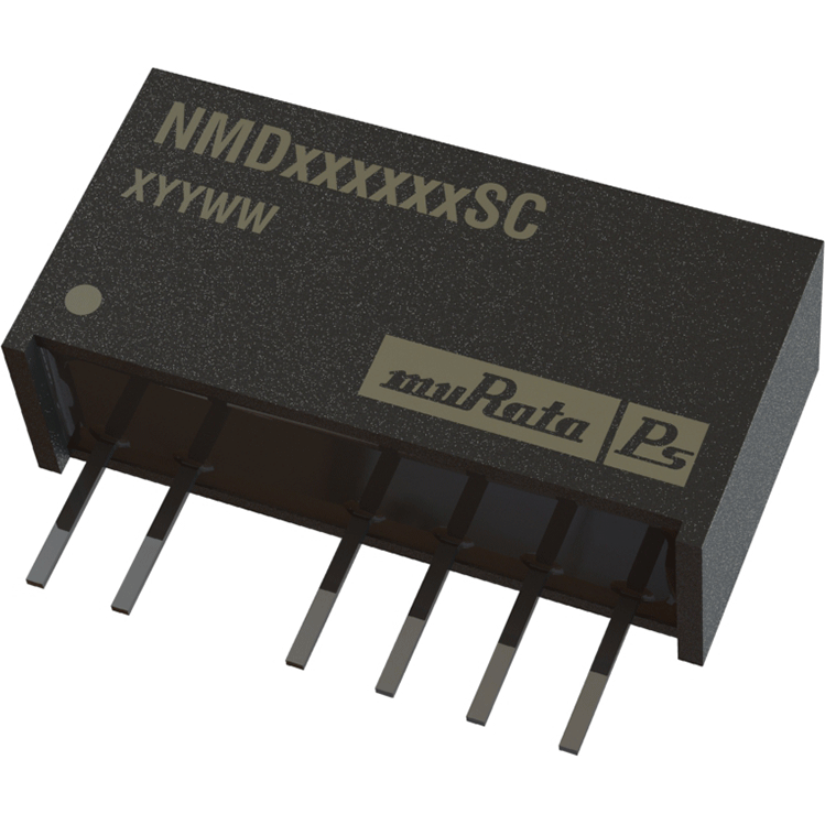 Murata Power Solutions-NMD050505SC DC/DC-Wandler und Spannungsreglermodul Module DC-DC 5VIN 2-OUT 5V/5V 0.1A/0.1A 1W 6-Pin SIP Tube
