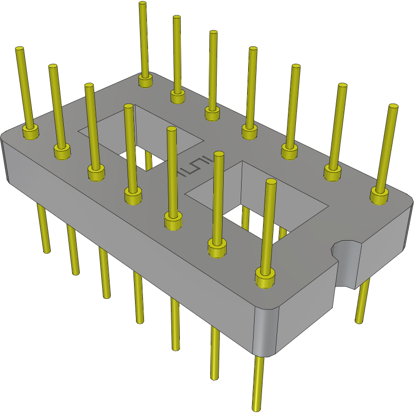 Samtec-APA-314-T-A Steckverbinder, Buchsen Conn DIP Adapter HDR 14 POS 2.54mm ST Thru-Hole Bulk