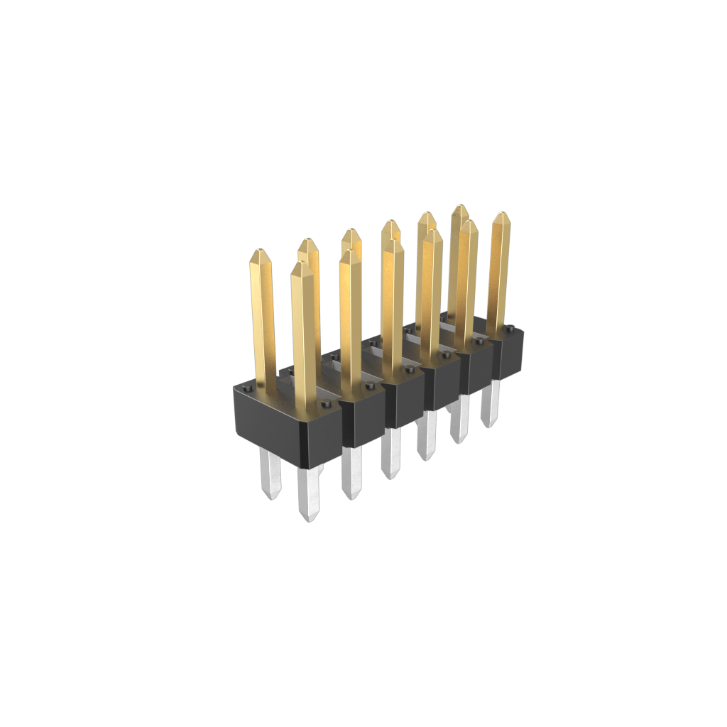 Amphenol Communications Solutions-67997-112HLF Connector Headers and PCB Receptacles BergStik®, Board to Board connector, Unshrouded vertical header, Through Hole, Double Row, 12 Positions, 2.54 mm (0.100in) Pitch