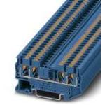 Conn Feed-Through Modular Terminal Block F 4 POS Push-In Spring T DIN Rail 24A