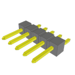 Conn Unshrouded Header HDR 5 POS 2.54mm Solder RA Side Entry SMD Tube
