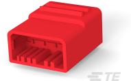 TE Connectivity-2-144836-4 Einzeladersteckverbinder, Gehäuse Conn Housing PL 4 POS 5mm Crimp ST Cable Mount Red Loose