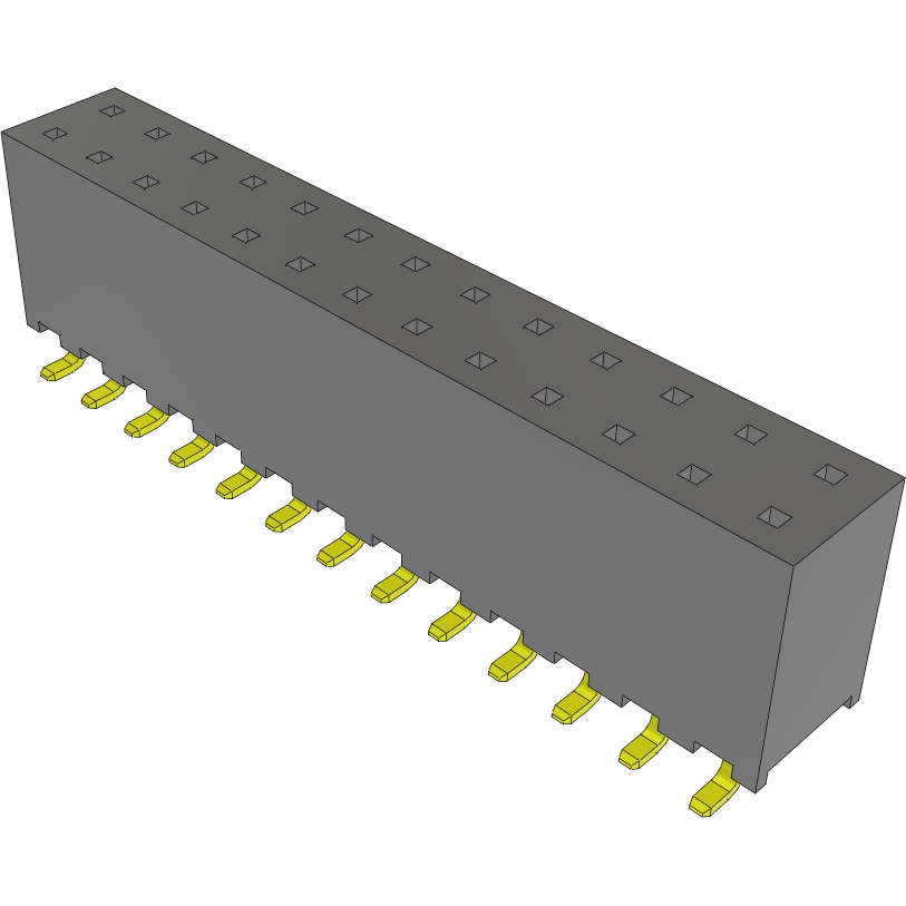 Samtec-SQW-113-01-S-D-VS Steckverbinderleisten und Leiterplattenbuchsen Conn Socket Strip SKT 26 POS 2mm Solder ST Top Entry SMD Tube