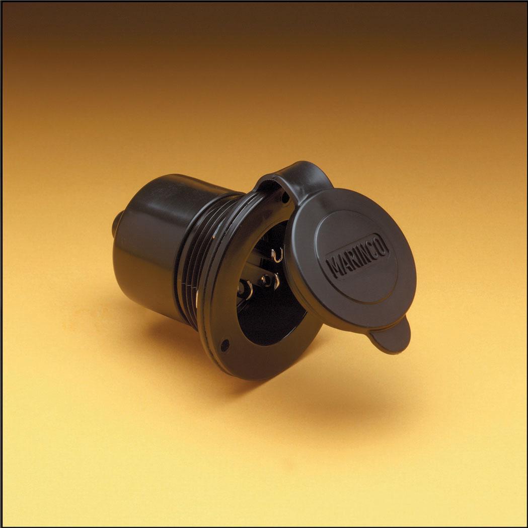 Marinco-150BBI Steckverbinder Conn Inlet RCP 2Power/1Ground POS Screw ST Cable Mount 3 Terminal 1 Port