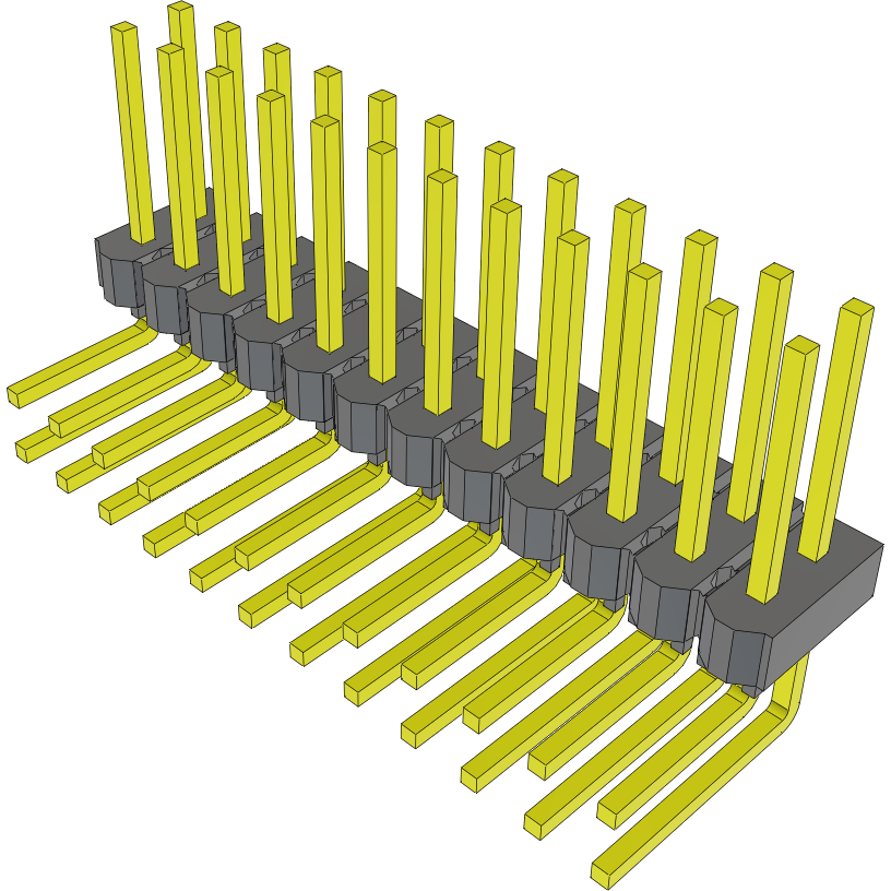 Samtec-HMTSW-112-09-G-D-335-RA Connector Headers and PCB Receptacles Conn Unshrouded Header HDR 24 POS 2.54mm Solder RA Side Entry Thru-Hole Bulk