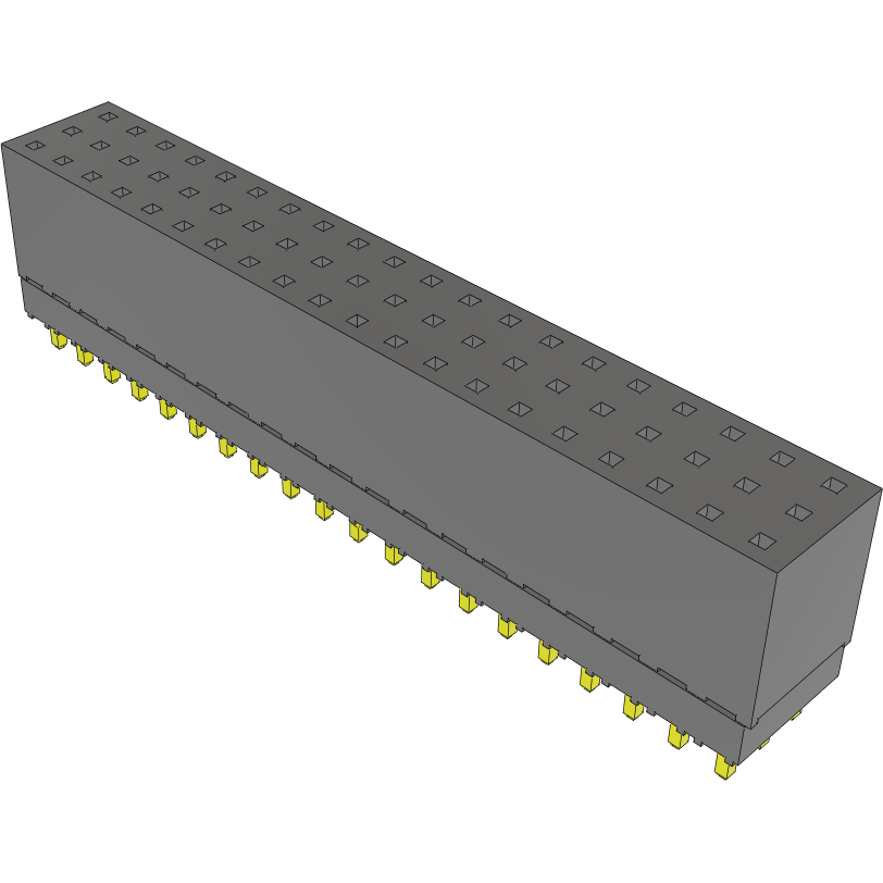 Samtec-ESQ-120-37-G-T-LL Steckverbinderleisten und Leiterplattenbuchsen Conn Elevated Socket SKT 60 POS 2.54mm Solder ST Top Entry Thru-Hole Tube