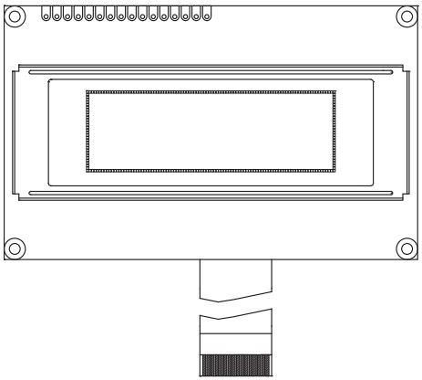 Vishay-OLED-100H032B-RPP5N00000 OLED-Module OLED Module 100x32Pixels Red OLED Display Graphic Display 5V 16-Pin
