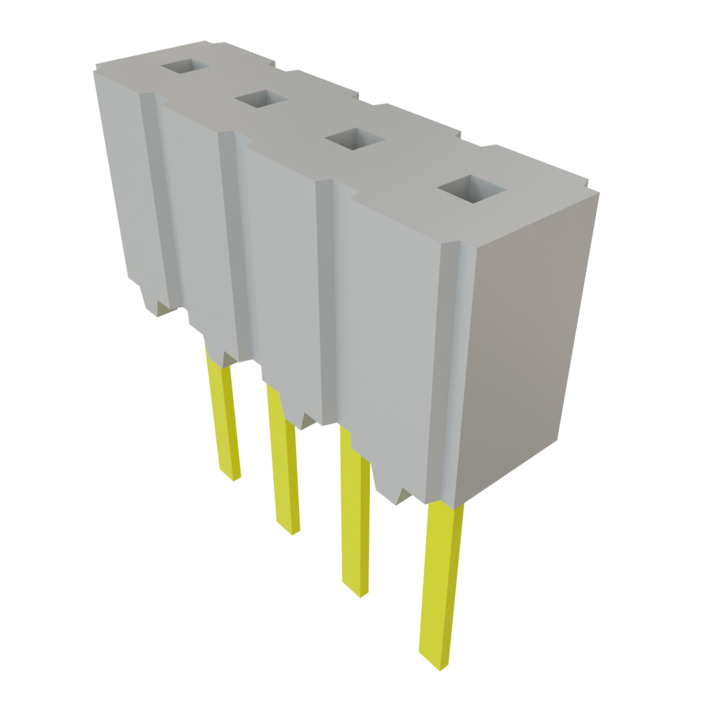 Samtec-CES-104-02-G-S Steckverbinderleisten und Leiterplattenbuchsen Conn Socket Strip SKT 4 POS 2.54mm Solder ST Thru-Hole Bulk