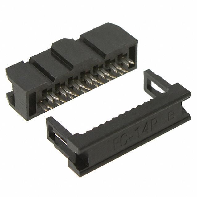 CnC Tech, LLC-3030-14-0102-00 Cabezales del conector y receptáculos PCB Conn IDC Connector SKT 14 POS 2.54mm IDT RA Cable Mount