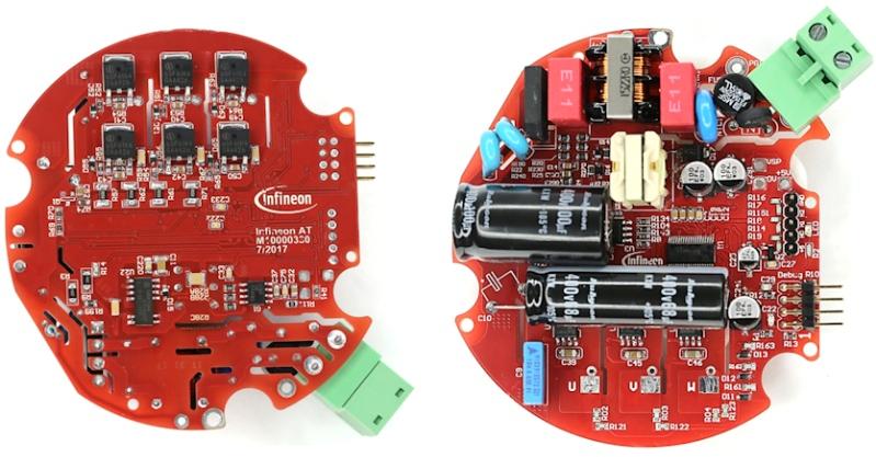 Infineon Technologies AG-EVAL100WDRIVECFD2TOBO1 Cartes et kits de développement de gestion de la puissance 100W motor Drive Board