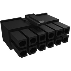 Amphenol Communications Solutions-10158453-02LF Einzeladersteckverbinder, Gehäuse Hsg, Rcpt, Fem, 2Posn, 2Row, Crp, 5.7mm Pitch