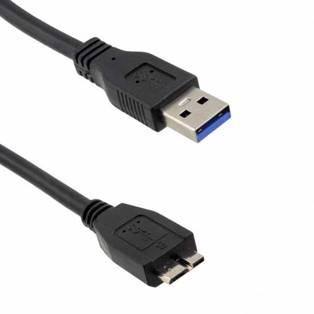 CnC Tech, LLC-103-1092-BL-00100 USB Kabelbaugruppen Cable Assembly USB 1m USB 3.0 Type A to Micro USB 3.0 Type B 9 to 10 POS M-M 24AWG/28AWG