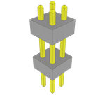 Conn Board Stacker HDR 4 POS 2mm Solder ST Top Entry Thru-Hole Bulk