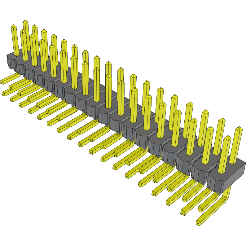 Samtec-TSW-118-08-L-D-RA Steckverbinderleisten und Leiterplattenbuchsen Conn Unshrouded Header HDR 36 POS 2.54mm Solder RA Side Entry Thru-Hole Bulk