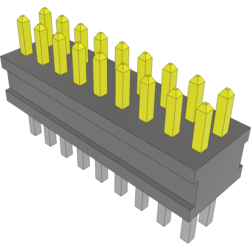 Samtec-FTSH-109-02-L-D Cabezales del conector y receptáculos PCB Conn Unshrouded Header HDR 18 POS 1.27mm Solder ST Top Entry Thru-Hole Tube