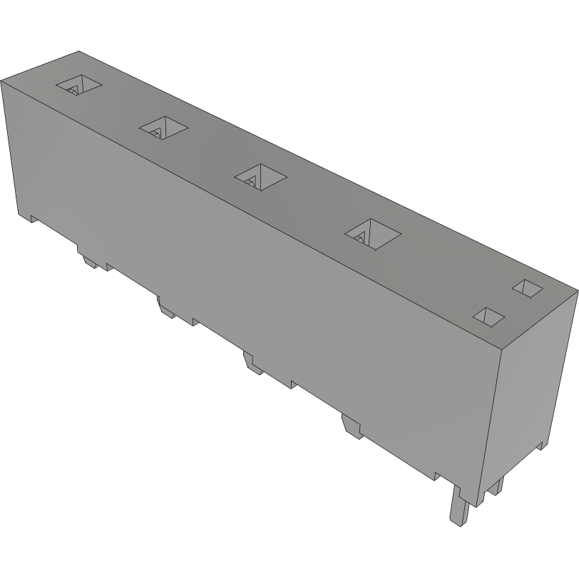Samtec-PCS2-101-01-L-D-04 Steckverbinderleisten und Leiterplattenbuchsen Conn Socket Strip SKT 4Power/2Signal POS 5.08mm/2mm Solder ST Thru-Hole Tube