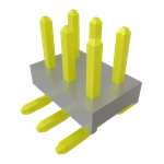 Conn Unshrouded Header HDR 6 POS 2mm Solder ST Top Entry SMD T/R