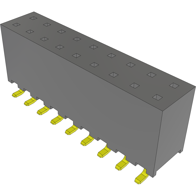 Samtec-SQW-109-01-LM-D-VS Steckverbinderleisten und Leiterplattenbuchsen Conn Socket Strip SKT 18 POS 2mm Solder ST Top Entry SMD Tube